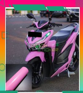 Stiker Skotlet Soft Pink  Skotlet Motor Pink Muda Glossy Premium