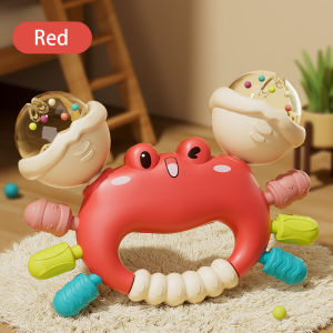 Orzbow Baby Toothbrush Baby Hand Grip Ball Crab Soft Rattle Boil able Early Education Wisdom Sand Hammer Baby Toys