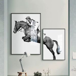 Modern Minimalist Horse Riding Art Wall Decoration