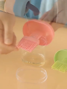 Silicone Oil Brush Removable with Container Barbecue Sauce Cooking Brush Kitchen Tools