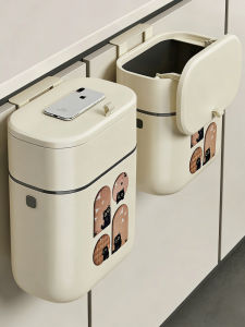 Hourleey | Kitchen Use Hanging Trash Can with Lid