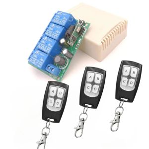 Diese Universal Wireless Radio Control Relay DC 6~30V 4CH RF433Mhz Relay Receiver and Remote Control for Garage gate door tv