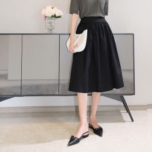 Yiqingya Room Controls Workplace and Life Elegance Hepburn Style a Style Black Summer Temperament Skirt