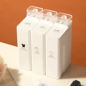 1000ml Laundry Detergent Empty Bottles Large Capacity Softener Storage Bottle Reusable Refillable Washroom Organizer Bottle