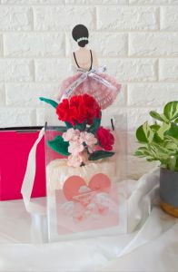 Ready Stock Handmade Crochet Mother Days Flower Box Series -Carnation and Others -accept preorder custom made