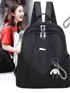 Fashionable Large Capacity Canvas Backpack Womens Double Shoulder Bag Oxford Cloth Bookbag British Style Casual Daily Use