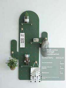 Cactus Wire-Wrap Board Fitness Equipment Yoga Mat Storage Rack Living Room Wooden Floor Vertical Punch-Free Storage Rack