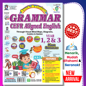 Buku Rujukan ENGLISH GRAMMAR CEFR Tahun 123 Sekolah Rendah KSSR Semakan Peta Minda Komik Diagram Permainan