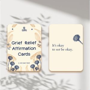 Mystics and Whims Grief Relief Affirmation Cards (40 Cards)