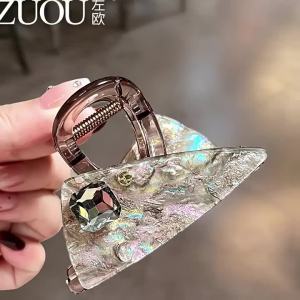 ZUOOU | Thin Hair Half Up Hair Clip Triangular Design 2026 New
