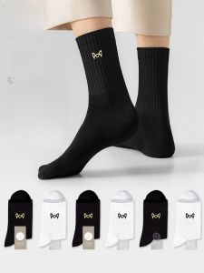 Large Size Mens Socks Anti-Odor Mid-Calf 100% Cotton Extra Large 46 47 48 45 Cotton Mens Socks Comfortable Breathable