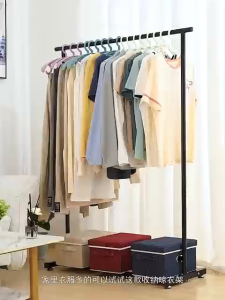 Portable Clothing Clothes Garment Rack with Wheels Sturdy Clothing Racks for Hanging ClothesMetal Wardrobe Closet Rack Clothes Storage Organizer for CoatsShirtsDress