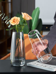 ถ้วยดอกไม้แก้วเรียบง่ายแบบอินส์สไตล์นอร์ดิก ถ้วยดอกไม้สด ถ้วยดอกไม้เล็ก ตกแต่งห้องนั่งเล่น วัสดุแก้ว แหล่งกำเนิดของจีนแผ่นดินใหญ่