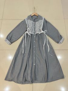 MIDI Dress Polo Vest Tile Bordir