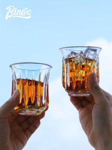 Bincoo Glass Coffee Cup Vintage Hand-Poured Tasting Cup Australian White Cup Italian Espresso Cup No Handle Kitchen Dining