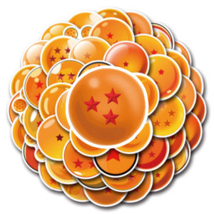 Bandai | Bộ 50 Miếng Dán Anime Dragon Ball Bộ Đề Can Graffiti Chống Thấm Nước PVC Cho Ván Trượt Điện Thoại Tủ Lạnh Xe Đạp Mũ Bảo Hiểm Máy Tính Xách Tay - Đồ Chơi Trẻ Em