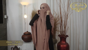Hijab Syari Frensh Khimar Tali Kode ABILI Bahan Kringkel Premium By Ory AjeZas Collection