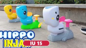 Mainan Olahraga Anak Hippo Injak Tangkap Baling Baling Terbang Set Flying Frisbee Catching Game