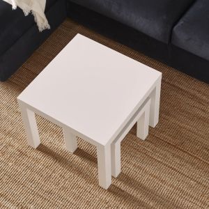 LACK IKEA Nest of Tables Set of 2 White Save Space and Get a Hidden Storage Space