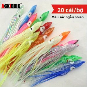 Ackibbik 20 Chiếc Bạch Tuộc Váy Nhựa Mềm Mồi Câu Cá Nước Mặn Trolling Mực Váy Câu Cho Sông Đại Dương Hồ