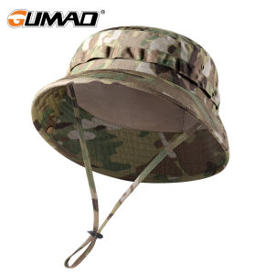Tactical Fishing Boonie Hats Camouflage Panama Cap Hunting Shooting Outdoor Camping Sun Protection Folding Fisherman Bucket Hat