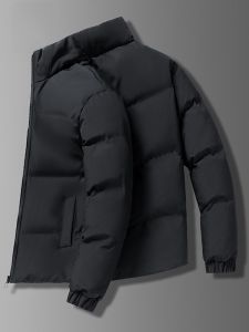 ROMON | Lormen Mens Cotton Jacket Autumn Winter New Style Thickened Warm Short Stand Collar Lightweight Sheepskin Vest Fashionable Citywear