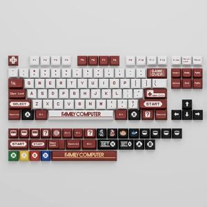 JTK GMK XDA Profile Classic Red And White Machine PBTKeycaps Keycap With Shift For 61 64 68 84 Classic FC 1.75U 2U Key Cap