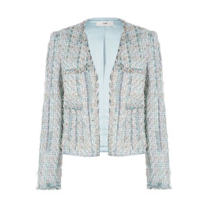 Vintage Tweed Chanel-style Spring New Arrival V-Neck Womens Short Jacket