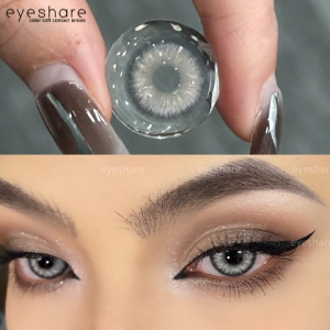 {Bán chạy}1 Cặp Kính áp tròng SEINE-GRAY sử dụng 12 tháng 14.0-14.5mm làm cho đôi mắt to hơn EYESHARE