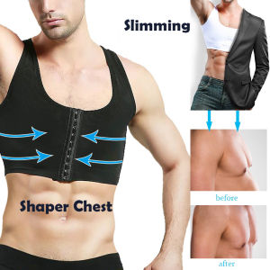 New Men Shaper Slimming Chest Corset Correct Posture Compression Body Building Sleeveless Tops