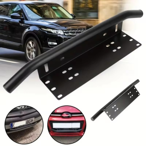Front Bumper License Plate Off Road LED Light Bar Frame Holder Log Light Mount Bracket Universal SUV Lamp Holder