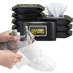 Blumey แผ่นเช็ดเคลือบเงารองเท้า ทิชชูเปียกเช็ด ขจัดสิ่งสกปรก เคลือบให้รอเท้าดูเงางาม Shoe wipes