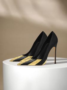 รองเท้าส้นสูงผิวหนังลายพราง ทรงหัวแหลม ดีไซน์เก๋ไก๋สำหรับผู้หญิง รองเท้าส้นเดี่ยวแบบสวมสบาย สวมใส่ได้ทุกวัน รองเท้าแฟชั่น