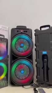 【Range 500m】SXF284 Wireless Bluetooth Speaker With Mic 17 inch Portable Original Dual Stereo Karaoke