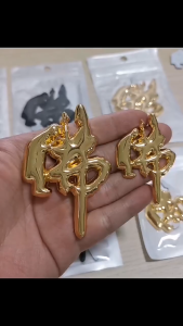 Miếng dán chữ Phật 3D bằng kim loại - Dán trang trí xe ô tô điện thoại laptop....