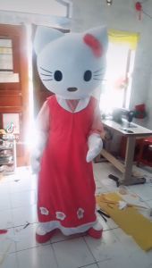 Kostum Maskot Badut Hello Kitty Pink Setelan Dewasa Lucu Costume Karnaval