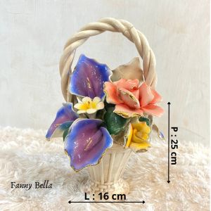 BUNGA KERAMIK ITALI IMPORT LONDON CAPODIMONTE