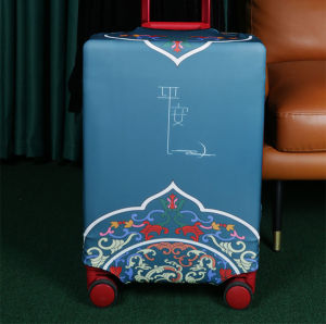 Luggage Trolley Case Suitcase Cover Protective Cover Dust Cover Print Elastic Wear Resistance Waterproof 1820242628-Inch