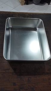 Multipan Stil 25x20 Subron / Multipan Subron / Baki Stil Tinggi 25x20 Subron / SUBRON Nampan 25x20 Stainless Tray Tebal / Multifungsi Tempat Wadah Makanan Saji Sayur Kue