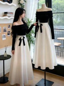 CHANGTONG | Elegant Stylish Set Clothes One-shoulder Top and Skirt
