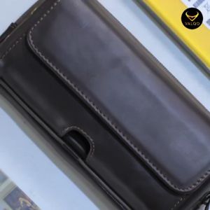 [VALQO] BRAVO Sarung HP Kulit Sapi 2 Slot Muat HP Hingga 67 inch Tempat HP Dompet HP