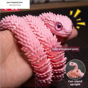 Jiaxun | Mô Hình Rắn Rồng Giống Thật Có Khớp Co Dãn Được In 3D Phát Sáng