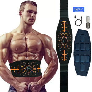 Electric Muscle Stimulator Smart Muscle Toner EMS Abdominal Toning Belt Recharge Portable Slimming Massager Fitness Equipment
