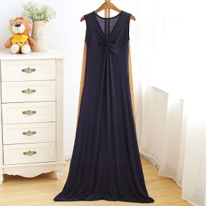 Phong Cách Hàn Quốc Modal Mùa Hè Ôm Vừa Vặn Đầm Maxi Nữ Gợi Cảm Cổ Chữ V Màu Đen Đầm Áo Hai Dây Đầm Chiều Dài Sàn Đầm Cao Vòng Eo Đầm