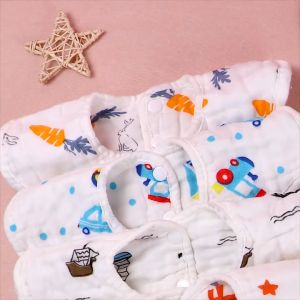 Yếm ăn dặm cotton 6 lớp thấm nước bọt khăn ăn cho bé Yếm sơ sinh chống nôn cho bé DD166