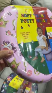 ที่รองชักโครกเด็ก ฝารองนั่งชักโครกเด็ก ฝารองนั่งเด็กเสริมฟองน้ํา ฝาชักโครกเด็ก พร้อมที่จับ สีสันสดใส