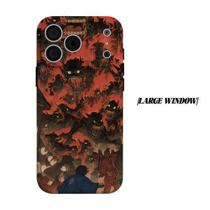 Japanese Oni Demon Scroll Phone Case for iPhone 18 17 16 15 14 13 12 11 Air Pro Max Plus Double-layer Cover