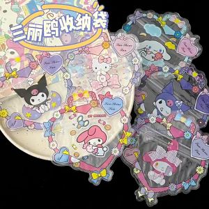 Storage Bag Cartoon Sealed Bag Sanrio Shape Storage Bag Waterproof Ziplock Bag Desktop Sundries Packing Beg Gift Plastic