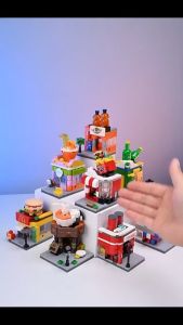 Blok City Mainan Balok Susun Toko Modern / Balok susun Street View 8in1