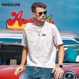 Enjeolon | All-over Tie Dye Seam-free Casual Raglan Short Sleeve T-shirt